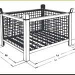 Skeleton container  - Draadkooi   - Gitterbehälter